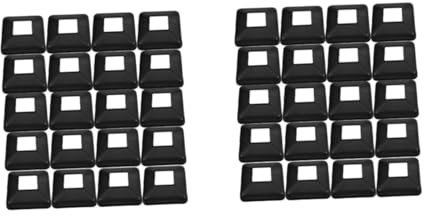 SUPVOX 2sets Decorative Post Cover Plate Plastic Square Railing Base Easy Install Stair Trim for Home 20pcs*2