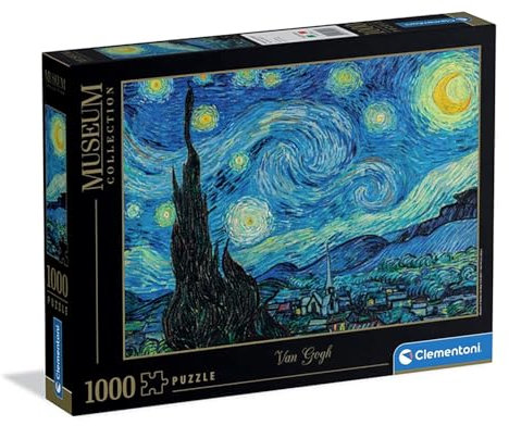 Clementoni Puzzle Collection - Museum The Starry Night 1000 Stücke - Puzzle für Erwachsene 14-99 Jahre, Geschenk für Mann und Frau, Made in Italy, 39995
