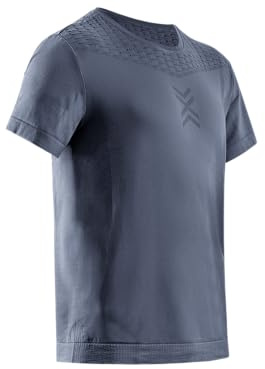 X-Bionic Herren X-Ential Kurzarmshirt – Temperaturregulierung, leicht & atmungsaktiv – Bequeme Passform für Sport, Outdoor & Freizeit - Grau, M