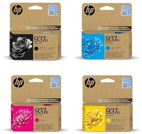 HP 937e (XL) 4 Druckerpatronen kompatibel für OfficeJet Pro 9122e 9135e 9125e 9132e 9730e 9120e 9720e 9120b 9117b 9110b 9130b