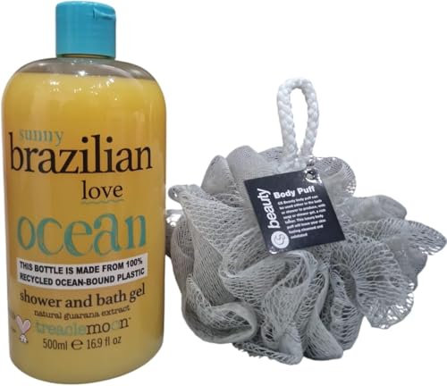 Sunny Brazilian Love Occean Shower And Bath Gel 500ML With Free Beauty Body Puff(Any Colour)