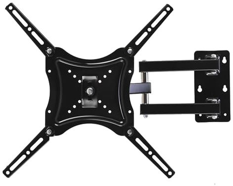 YASTA Supporto Tv Parete per 14-55 Pollici Staffa TV Led Oled Braccio per Monitor a Muro a 2 Snodi Orientabile ed Estensibile VESA 75x75 100x100 200x200 300x300 400x400