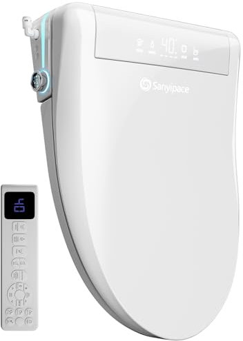 Smart WC-sitze mit Warmwasser und Trockner, Bidet Toilettensitz mit Düse, Japanische Toilette Sitz Beheizbare Klobrille, Dusch WC mit Automatischem Deckel und Aromatherapie, Elektronisches Bidet