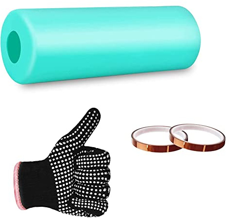 Fuhjythy Silicone Bands for Sublimation Tumbler,for 20Oz Skinny Straight Blanks Cups, with Heat Gloves Tape