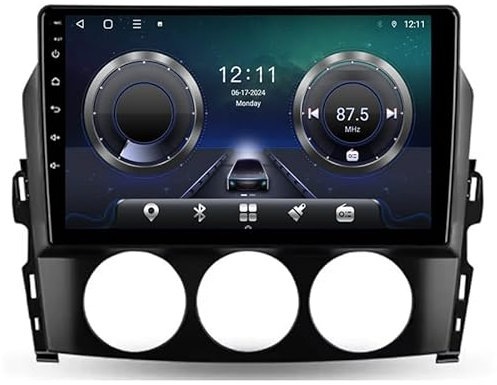 JRNIU Android 15 Autoradio Radio Für Mazda MX-5 MX5 MX 5 NC 2005-2015, 9 Zoll HD Touchscreen GPS Navigation Mit Bluetooth WiFi Lenkradsteuerung carplay,8 Core 4G+WiFi 12G+256G