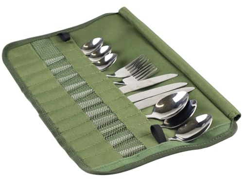 Sac à couverts de camping - Housse de rangement légère pour la vaisselle, sac à ustensiles de voyage, sac à langer réutilisable en polyester, organisateur pour couverts de pique-nique, solution de