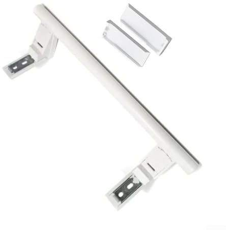 White Plastic Refrigerator Door Handle With Push Pull Mechanism For Standard Freezer And Fridge Units Easy Installation Replacement Part 31cm Length
