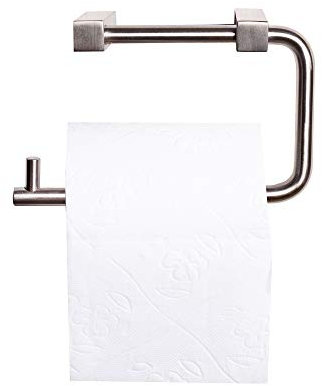 MS Beschläge® Toilettenpapierhalter Rollenhalter Klopapierrollenhalter aus massivem Edelstahl matt gebürstet