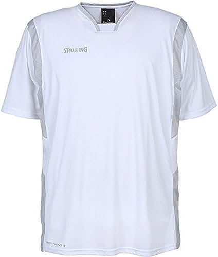 Spalding Herren All Star Shooting Shirt, weiß/Silber grau, L
