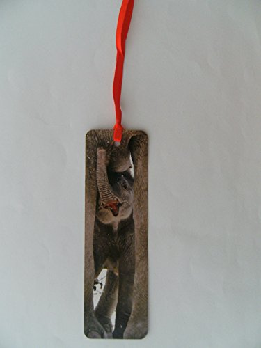 Lesezeichen Elefantenbaby, 14 x 4 cm, Buchzeichen Bookmark Bücher Buch Tier Elefant