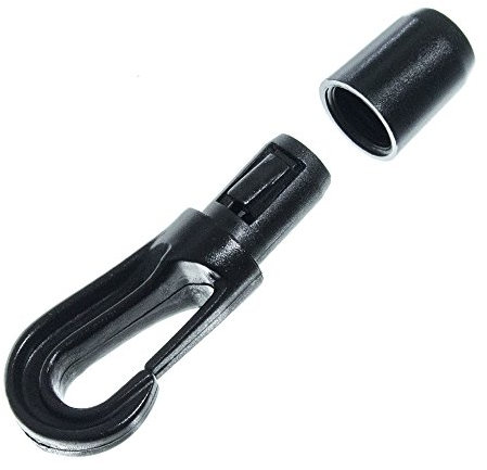 West Coast Paracord Bungee Shock Cord Haken – Große Kunststoff heaby Pflicht Kordel Enden für Verwenden mit kleinen Spanngurte/Widerstand Bands, 20 Pack