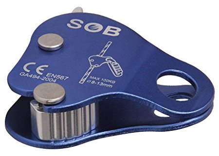 Aluminum Rope Grab for Outdoor Rock Climbing - Blue