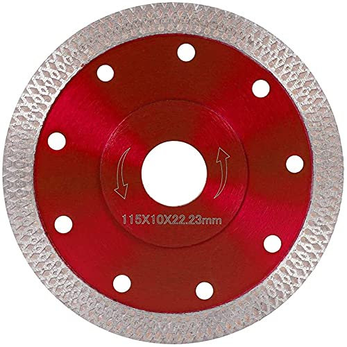 Disque de scie diamant 115 mm Your’s Bath, disque turbo circulaire super fin pour meuleuse d'angle, coupe de porcelaine, carrelage, granit, marbre, céramique, béton renforcé, bleu, 115 mm