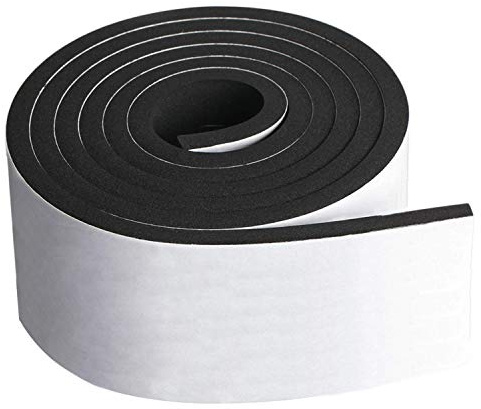 Dualplex Rouleau de bande en mousse néoprène haute densité avec support adhésif 4 Wide x10' Long 1/4 Thick