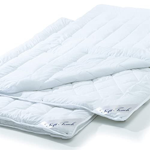 aqua-textil 4 Jahreszeiten Bettdecke 2er Set 155x200cm Decken zusammengeknöpft Winter 900g Sommer 700g klimaregulierend Oeko-TEX