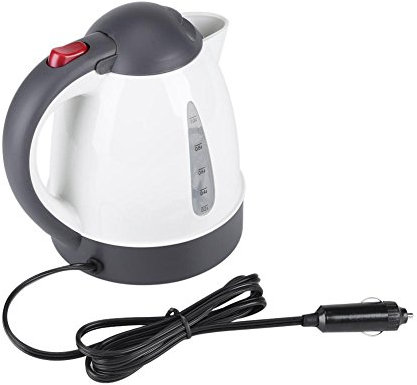 Tragbarer Wasserkocher für Auto, elektrisch, 1000 ml, 12 V, tragbarer Wasserkocher für Auto, Zigarettenanzünder, Plug/Durchlauferhitzer, Flasche für Tee, Kaffee, Reisen (12 V)