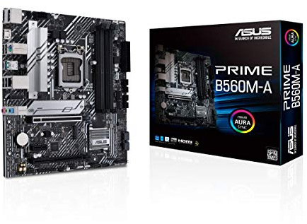 ASUS Prime B560M-A LGA 1200 (Intel 11th/10th Gen) micro ATX scheda madre (PCIe 4.0, 2x slot M.2, 8 stadi di alimentazione, 1 Gb LAN, DP, dual HDMI, USB 3.2 Gen 2 Type-C, V-M.2-Key E slot per Wi-Fi,