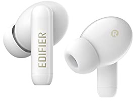 EDIFIER TWS330 NB Bluetooth Earbuds - Kabellose Stereo-Kopfhörer mit aktiver Geräuschunterdrückung, staub- und spritzwassergeschützt(IP54), weiß