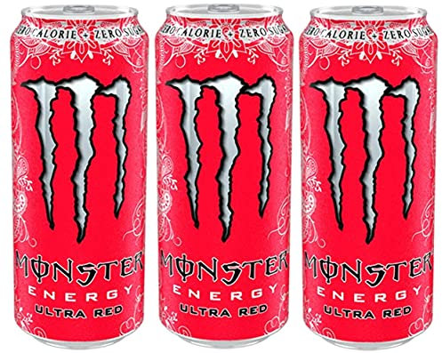 Zeus Party Monster Energy Ultra Red - Zero Zuccheri e Zero Calorie - Monster Bevanda Energetica Lattine da 500 ml (3)