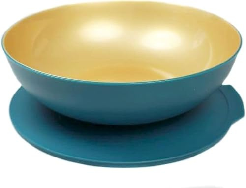 Tupperware Allegra Petrol Gold 1.5 L + 740 ml Serving Bowl, Bowl + Ballpoint Pen