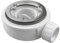Válvula de desagüe para platos de ducha de resina pizarra 90 mm con arillo acero inox 3 tornillos