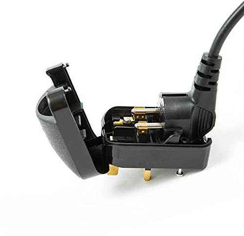 Mr. Gadget’s Solutions – Permanent Grounded Schuko (EU) to UK 3-Pin Converter Plug 13A Fused BS1363-5 Compliant – Black