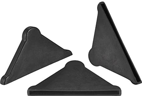 sourcing map 50 Stück PP Eckenschutz Dreieck 37x3mm für Keramik Glas Bleche Schwarz