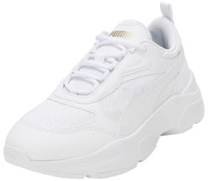 PUMA Cassia Sneakers Damen Sneaker, White-White-Team Gold, 35.5 EU