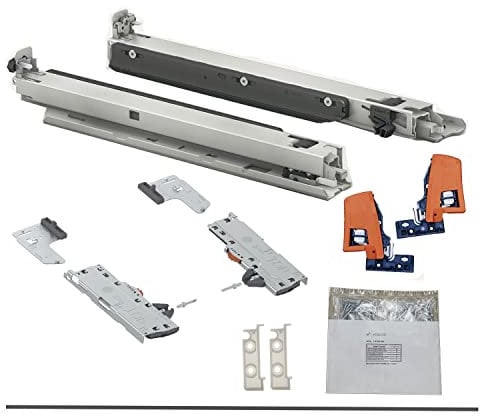 BLUM MOVENTO BLUMOTION S 760H Schubladenschienen, 450mm Bodenmontage Vollauszug 40kg, 1 Paar inkl. Kupplung und TIP-ON