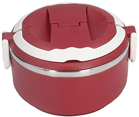 TOTITOM Cajas Bento de estilo japonés, fiambrera térmica portátil de acero inoxidable para la escuela, la oficina, los viajes(rojo 201) Regalo de San Valentín