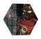 DEQORI Glasbild Echtglas | Motiv Legendäre Iron Man Anzug | sechseckig einteilig 55x47,6 cm | schöne Dekoration | Wandbild für Wohnzimmer, Schlafzimmer, Flur & Küche | moderne Wanddeko