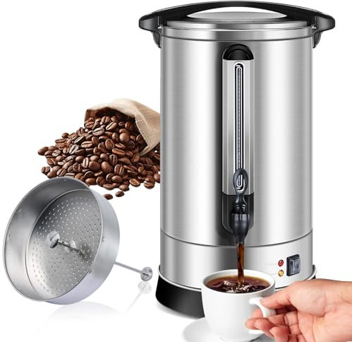 PetierWeit Percolateur à Café 113 Tasses - 17L/1500 W (argent)