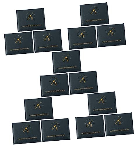 NUOBESTY 15 STK Impfkarten-Set Abzeichen-id-Schutz -Halter Inhaber Von Impfausweisen Impfkartenhülle Horizontale Ärmel Rekordkarten Impfhülle Pu-Leder Doppelkarte Sicherheitsbox Arbeit