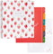 Jot & Mark 21,6 x 24,1 cm 3-Ring-Rezeptbuch mit 50 passenden 10,2 x 15,2 cm Rezeptkarten, 25 obere und untere Binderhüllen, 5 durchgehende ungeteilte Hüllen, 6 Trennblätter, Erdbeer-Wilds