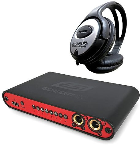 ESI Gigaport EX USB Audio-Interface Mehrspur-Schnittstelle + keepdrum Kopfhörer