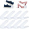 SUBTLETY Einstellbare Schuhstapler 20 Stück PP Schuhregale Höhenverstellbar Schuhorganizer rutschfest Doppelschicht Schuhe Organisierer Schuhaufbewahrung Platzsparend Schuhschlitze Set (Weiß)
