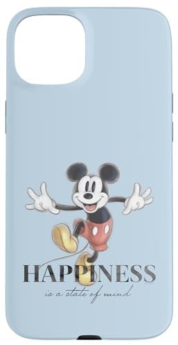 iPhone 15 Plus Disney 100 Anniversary Mickey Mouse D100 Quote Happiness Case