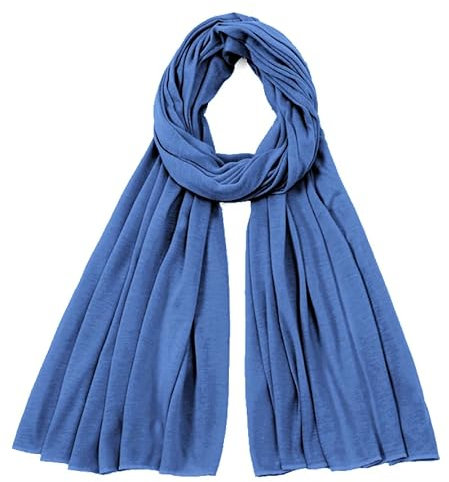 Van Der Rich ® - Einfarbiger Schal Weiche Stola 68cm*170cm - Damen (Denim68)