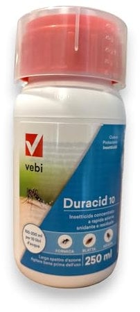 Duracid 10 insetticida liquido a base di cipermetrina contro zanzare, mosche, formiche ed ogni tipo di insetto strisciante
