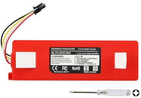 K KYUER 5600mAh BRR-2P4S Robot Aspirador Batería para Xiaomi Roborock S50 S51 S52 S55 S60 S65 S70 S75 S5 S6 S7 Q7 T4 T6 T7 T60 T61 T65 E4 E20 E25 E35 C10 CT10 S5 MAX S6 MAX S7 MAX 14.4V