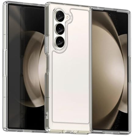 Wookfiss Coque pour Samsung Galaxy Z Fold 6 Cover [Anti-Choc Air Cushion][Texture Fibre de Carbone ] Anti-Choc Silicone Housse Etui pour Galaxy Z Fold 6 Bumper Housse Etui de Protection Souple Case