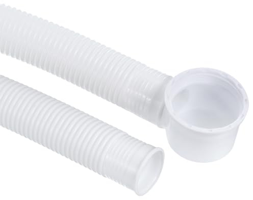 YOKIVE Tuyaux de Vidange de Baignoire, Drainage Extensible | Tuyaux de Drainage Flexibles Idéaux pour la Douche de Salle de Bain (Blanc, 2,5 Pieds)