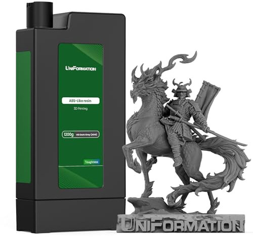 Boxed HD ABS-ähnliches Harz hartes zähes 3D Druckerharz Photopolymer UV härtendes 3D Harz flüssig mit hoher Präzision passend für GK3 Serie SLA/LCD/DLP Druck HD dunkelgrau 3.6KG