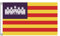 Stormflag Bandera Baleares 3x5 pies (90cmx150cm) bandera poliéster 90g, 2 ojales de metal costura doble con ojal