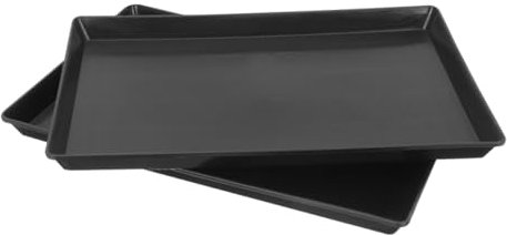 Parliky 2piezas Bandeja De Inodoro para Plato De Plástico para Jaula Caja De Aseo para Pájaros y Conejos Reemplazo De Bandeja para Jaulas Color Negro