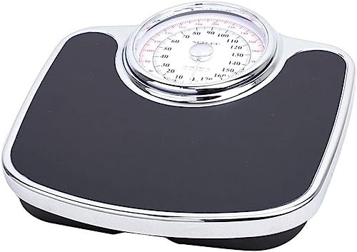 QXIWAOE Arztwaage mit Höhenstange, analoge Badezimmerwaage, mechanische Personenwaage, großes Zifferblatt mit Doppelskala, 180 kg/390 Pfund, für Fitnessstudio/Zuhause/Krankenhaus