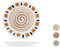 H&H-Boho, set 6 piatti piani, stile boho, piatti con decori colorati, assortiti, stile rustico, in porcellana, 26 cm, lavabili in lavastoviglie