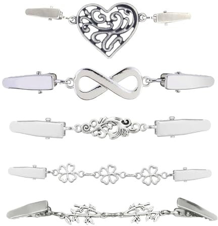 5 Pièces Clips En Métal Vintage, Pinces À Vêtements Élées, Clips De Décoration De Vêtements, Clips De Cardigan, Clips De Fixation De Vêtements