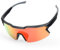 UVTQSSP TR90 Sportbrille Fahrradbrille Herren Damen, UV400 Schutz Sport Sonnenbrille, HD Ansicht ultraleicht Laufbrille für MTB Rennrad Radfahren Laufen, Schwarzer Rahmen/Orange Linse