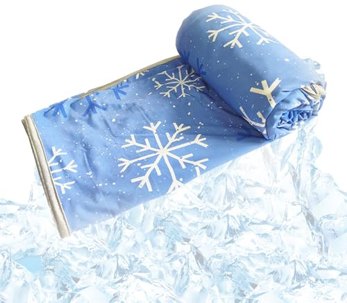 Sommerdecke Kühlend 200 x 150cm, Kühldecke Bett zum Schlafen mit Arc-Chill Q-Max>0.43, Selbstkühlende Decke Sommer Bettdecke, Doppelseitige Kühlende Decke, Summer Cooling Blanket Sofadecke Reisedecke